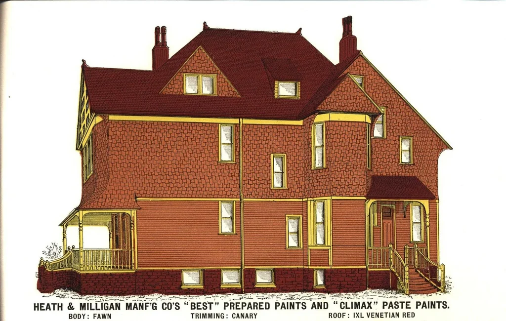 An illustration from Heath & Milligan House Paint, 1890, leaf 28