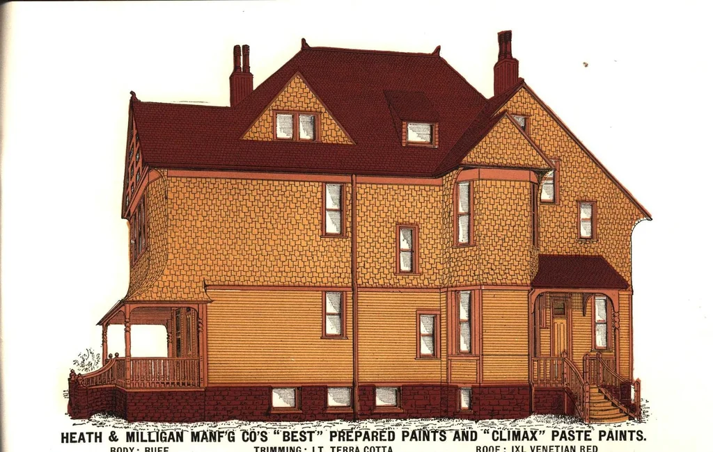 An illustration from Heath & Milligan House Paint, 1890, leaf 34