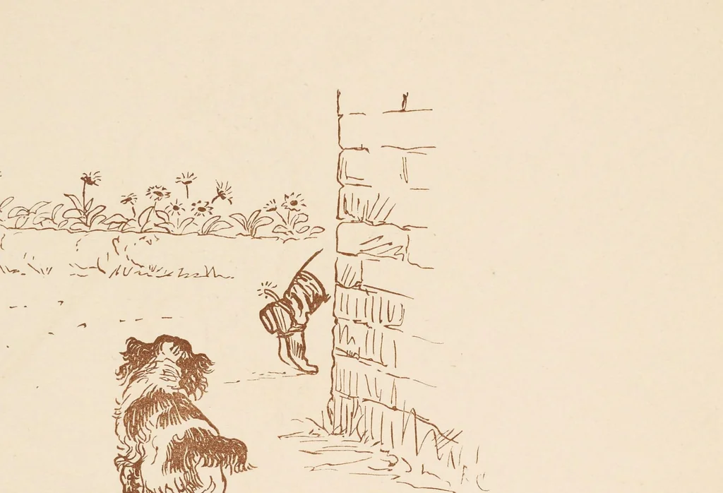 An illustration from Hey diddle diddle and Baby bunting, 1882, leaf 19