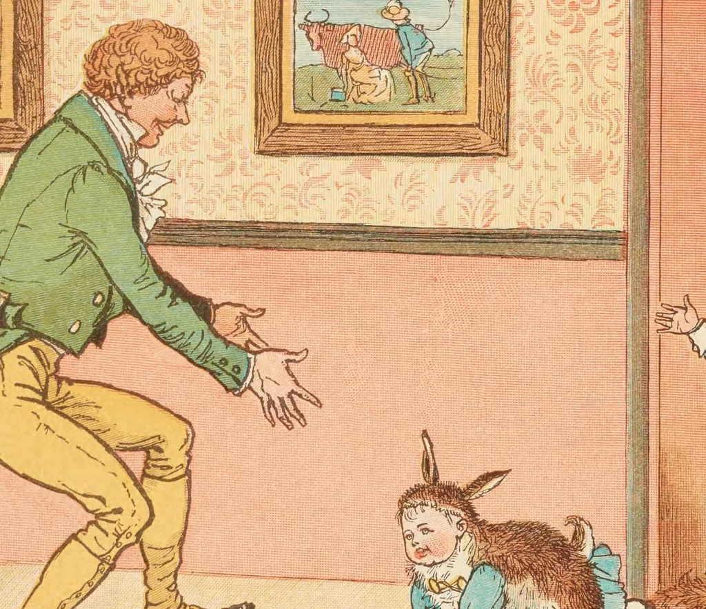 An illustration from Hey diddle diddle and Baby bunting, 1882, leaf 24
