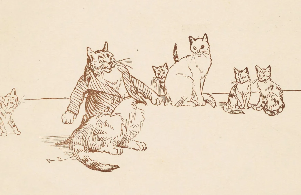 An illustration from Hey diddle diddle and Baby bunting, 1882, leaf 6