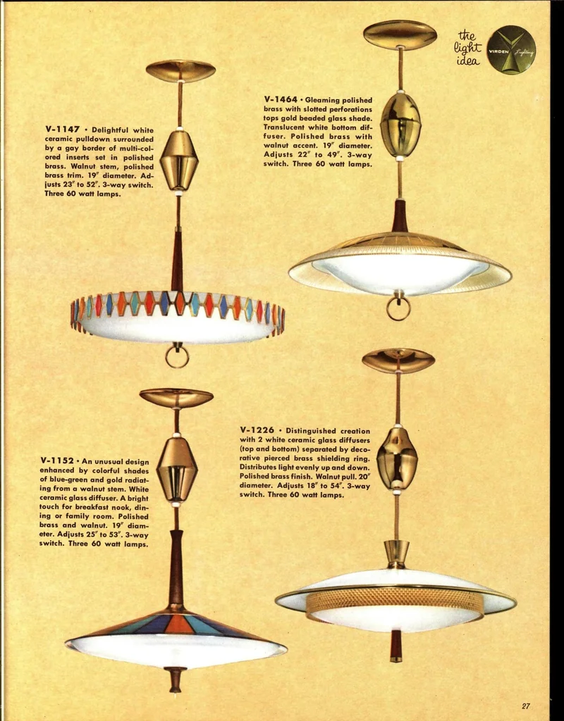 An illustration from High fashion contemporary, transitional and period lighting designs, 1963, leaf 28
