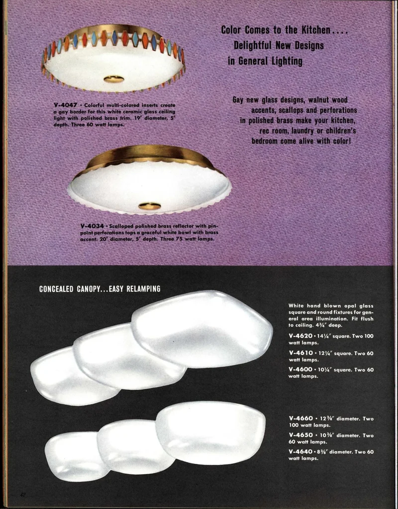 An illustration from High fashion contemporary, transitional and period lighting designs, 1963, leaf 43