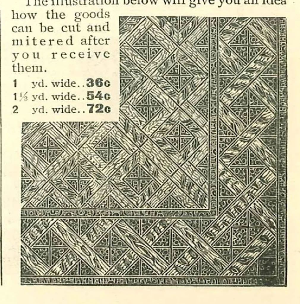 An illustration from Hilger Bros. : rugs, carpets, linoleums, lace curtains, mattings, shades, 1910, leaf 12
