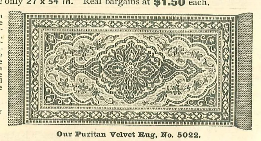 An illustration from Hilger Bros. : rugs, carpets, linoleums, lace curtains, mattings, shades, 1910, leaf 6