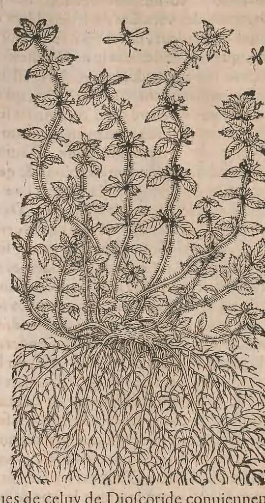 An illustration from Histoire generale des plantes : contenant XVIII livres egalement de partis en deux tomes, 1653, leaf 596