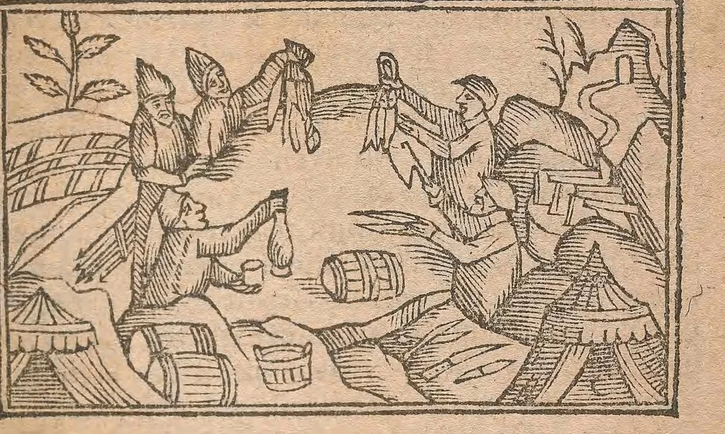 An illustration from Historiae de gentibus septentrionalibus, 1557, leaf 187