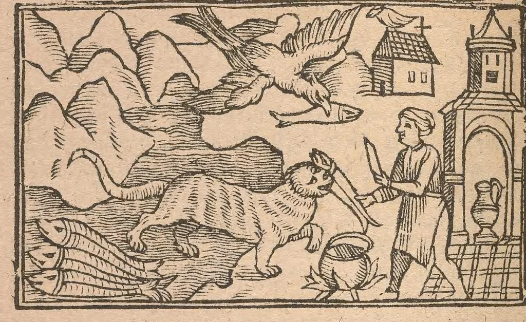 An illustration from Historiae de gentibus septentrionalibus, 1557, leaf 444