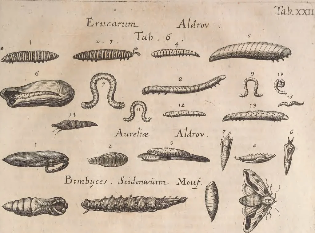 An illustration from Historiae naturalis de quadrupetibus libri : cum aeneis figuris; [Historiae naturalis de serpentibus libri II ; Historiae naturalis de insectis libri III ; Historiae naturalis de exanguibus aquaticis libri IV ; Historiae naturalis de piscibus et cetis libri V ; Historiae naturalis de avibus libri VI], 1650, leaf 1016