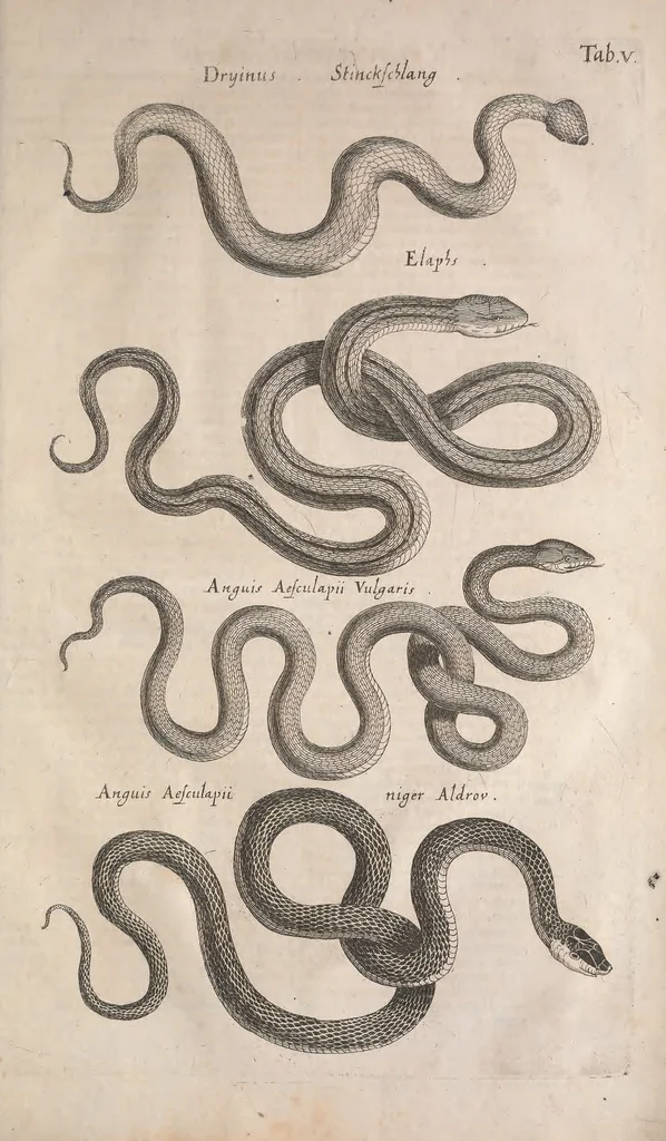 An illustration from Historiae naturalis de quadrupetibus libri : cum aeneis figuris; [Historiae naturalis de serpentibus libri II ; Historiae naturalis de insectis libri III ; Historiae naturalis de exanguibus aquaticis libri IV ; Historiae naturalis de piscibus et cetis libri V ; Historiae naturalis de avibus libri VI], 1650, leaf 1118