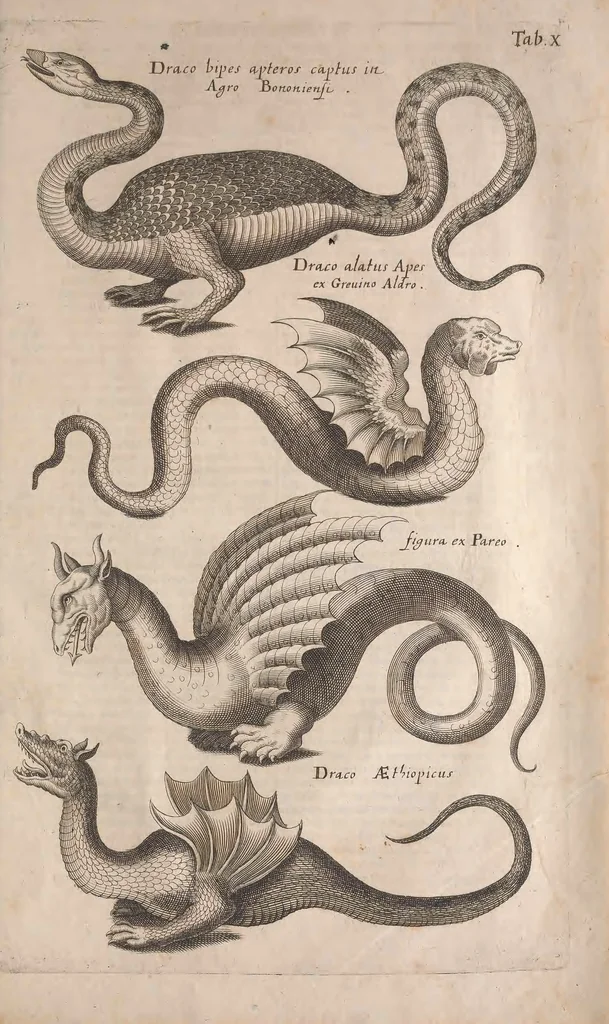 An illustration from Historiae naturalis de quadrupetibus libri : cum aeneis figuris; [Historiae naturalis de serpentibus libri II ; Historiae naturalis de insectis libri III ; Historiae naturalis de exanguibus aquaticis libri IV ; Historiae naturalis de piscibus et cetis libri V ; Historiae naturalis de avibus libri VI], 1650, leaf 1146