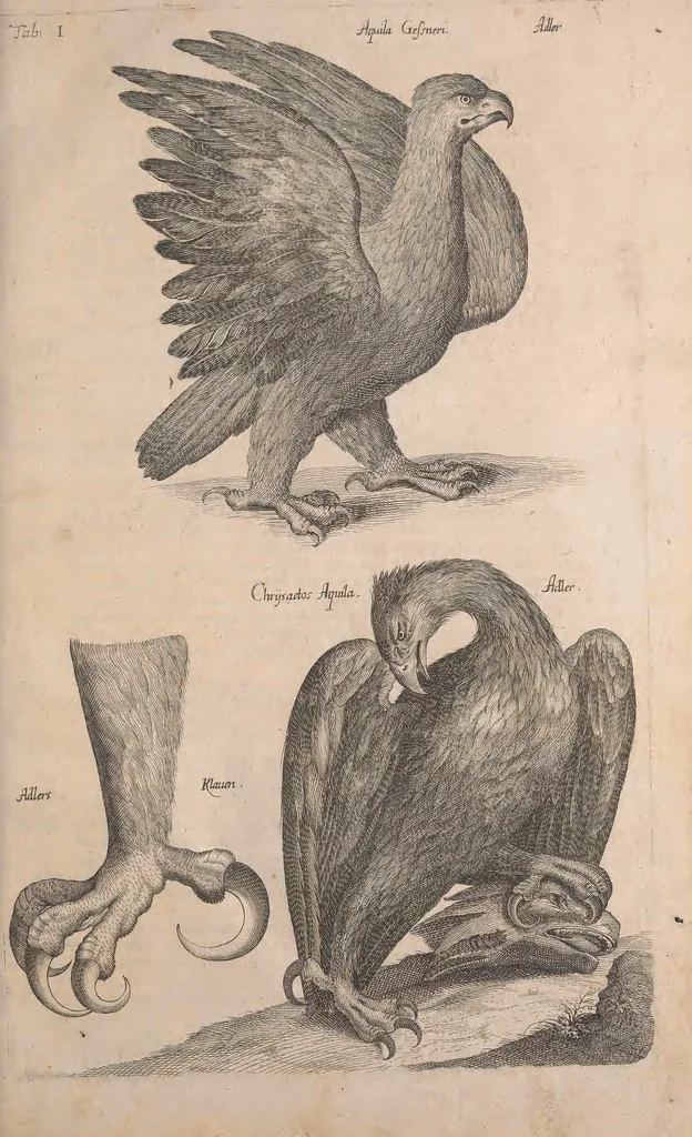 An illustration from Historiae naturalis de quadrupetibus libri : cum aeneis figuris; [Historiae naturalis de serpentibus libri II ; Historiae naturalis de insectis libri III ; Historiae naturalis de exanguibus aquaticis libri IV ; Historiae naturalis de piscibus et cetis libri V ; Historiae naturalis de avibus libri VI], 1650, leaf 16