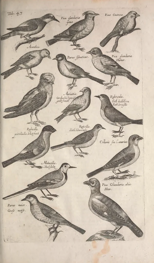 An illustration from Historiae naturalis de quadrupetibus libri : cum aeneis figuris; [Historiae naturalis de serpentibus libri II ; Historiae naturalis de insectis libri III ; Historiae naturalis de exanguibus aquaticis libri IV ; Historiae naturalis de piscibus et cetis libri V ; Historiae naturalis de avibus libri VI], 1650, leaf 210