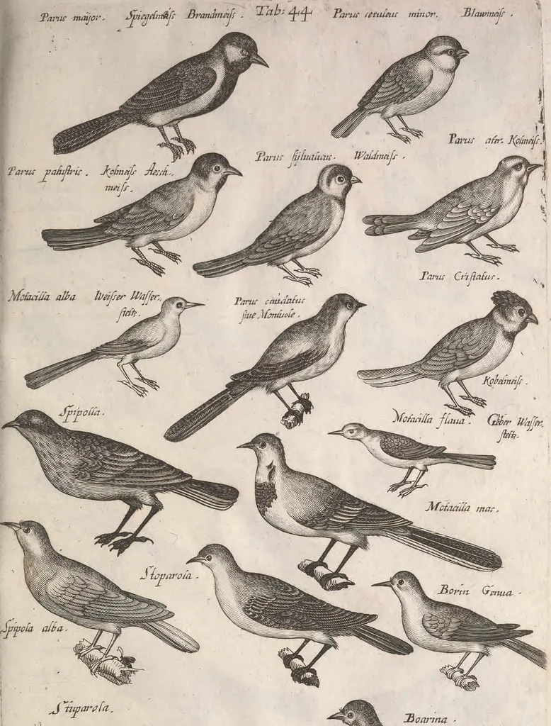 An illustration from Historiae naturalis de quadrupetibus libri : cum aeneis figuris; [Historiae naturalis de serpentibus libri II ; Historiae naturalis de insectis libri III ; Historiae naturalis de exanguibus aquaticis libri IV ; Historiae naturalis de piscibus et cetis libri V ; Historiae naturalis de avibus libri VI], 1650, leaf 214