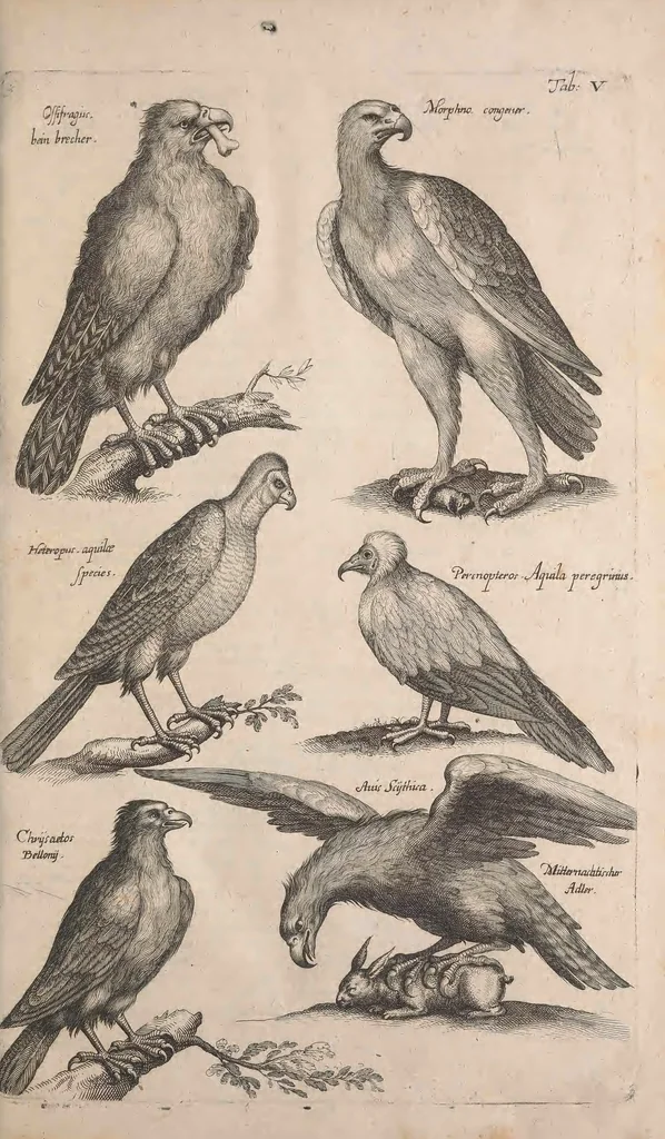 An illustration from Historiae naturalis de quadrupetibus libri : cum aeneis figuris; [Historiae naturalis de serpentibus libri II ; Historiae naturalis de insectis libri III ; Historiae naturalis de exanguibus aquaticis libri IV ; Historiae naturalis de piscibus et cetis libri V ; Historiae naturalis de avibus libri VI], 1650, leaf 28