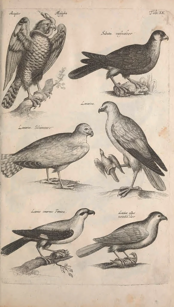 An illustration from Historiae naturalis de quadrupetibus libri : cum aeneis figuris; [Historiae naturalis de serpentibus libri II ; Historiae naturalis de insectis libri III ; Historiae naturalis de exanguibus aquaticis libri IV ; Historiae naturalis de piscibus et cetis libri V ; Historiae naturalis de avibus libri VI], 1650, leaf 46