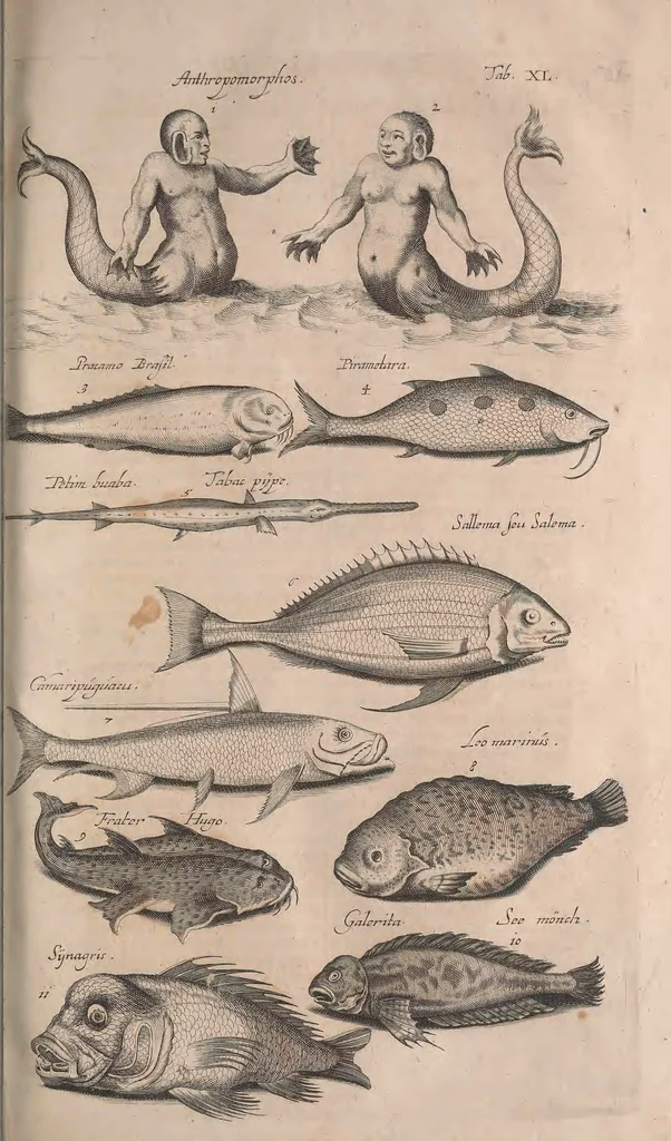 An illustration from Historiae naturalis de quadrupetibus libri : cum aeneis figuris; [Historiae naturalis de serpentibus libri II ; Historiae naturalis de insectis libri III ; Historiae naturalis de exanguibus aquaticis libri IV ; Historiae naturalis de piscibus et cetis libri V ; Historiae naturalis de avibus libri VI], 1650, leaf 652