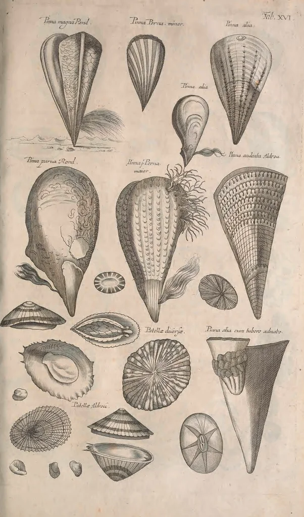 An illustration from Historiae naturalis de quadrupetibus libri : cum aeneis figuris; [Historiae naturalis de serpentibus libri II ; Historiae naturalis de insectis libri III ; Historiae naturalis de exanguibus aquaticis libri IV ; Historiae naturalis de piscibus et cetis libri V ; Historiae naturalis de avibus libri VI], 1650, leaf 786