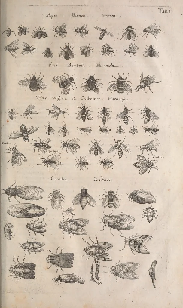 An illustration from Historiae naturalis de quadrupetibus libri : cum aeneis figuris; [Historiae naturalis de serpentibus libri II ; Historiae naturalis de insectis libri III ; Historiae naturalis de exanguibus aquaticis libri IV ; Historiae naturalis de piscibus et cetis libri V ; Historiae naturalis de avibus libri VI], 1650, leaf 826