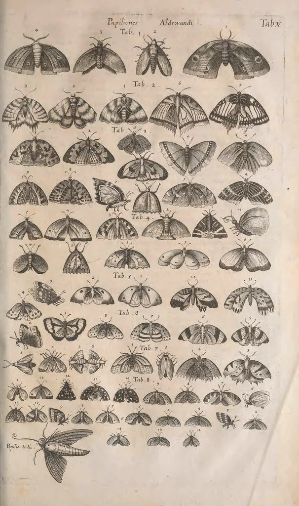 An illustration from Historiae naturalis de quadrupetibus libri : cum aeneis figuris; [Historiae naturalis de serpentibus libri II ; Historiae naturalis de insectis libri III ; Historiae naturalis de exanguibus aquaticis libri IV ; Historiae naturalis de piscibus et cetis libri V ; Historiae naturalis de avibus libri VI], 1650, leaf 870