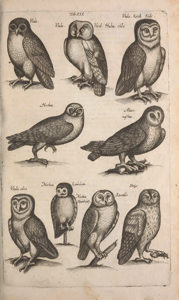 An illustration from Historiae naturalis de quadrupetibus libri : cum aeneis figuris; [Historiae naturalis de serpentibus libri II ; Historiae naturalis de insectis libri III ; Historiae naturalis de exanguibus aquaticis libri IV ; Historiae naturalis de piscibus et cetis libri V ; Historiae naturalis de avibus libri VI], 1650, leaf 90
