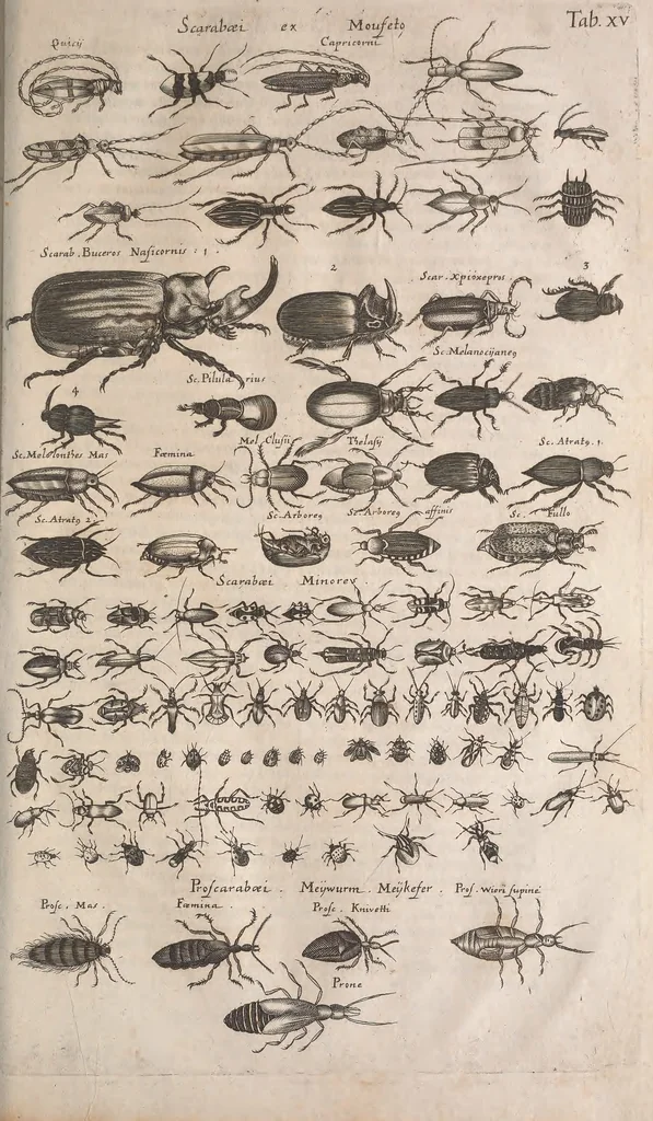 An illustration from Historiae naturalis de quadrupetibus libri : cum aeneis figuris; [Historiae naturalis de serpentibus libri II ; Historiae naturalis de insectis libri III ; Historiae naturalis de exanguibus aquaticis libri IV ; Historiae naturalis de piscibus et cetis libri V ; Historiae naturalis de avibus libri VI], 1650, leaf 936