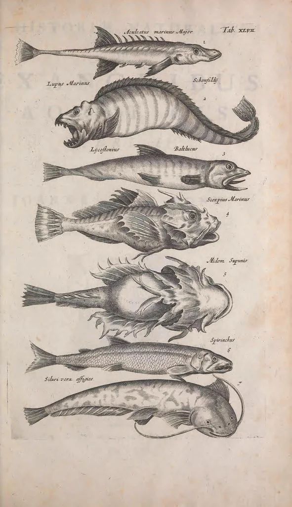 An illustration from Historiae naturalis de quadrupedibus libri : cum aeneis figuris, 1657, leaf 267
