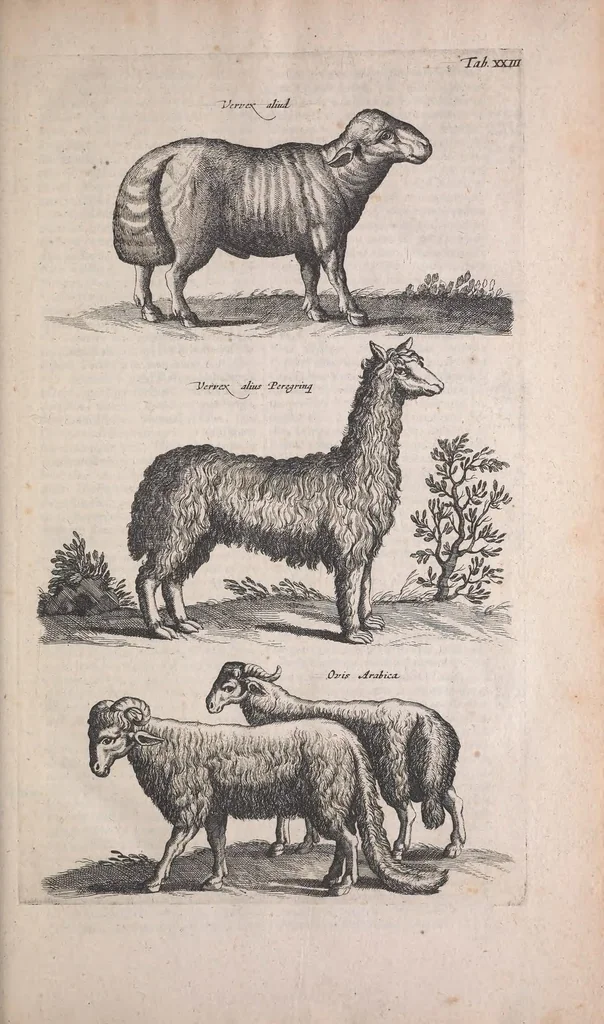 An illustration from Historiae naturalis de quadrupedibus libri : cum aeneis figuris, 1657, leaf 97