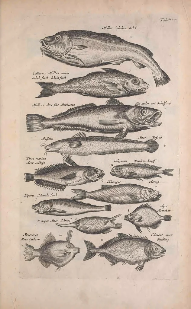 An illustration from Historiae naturalis de quadrupedibus libri : cum aeneis figuris, 1657, leaf 17