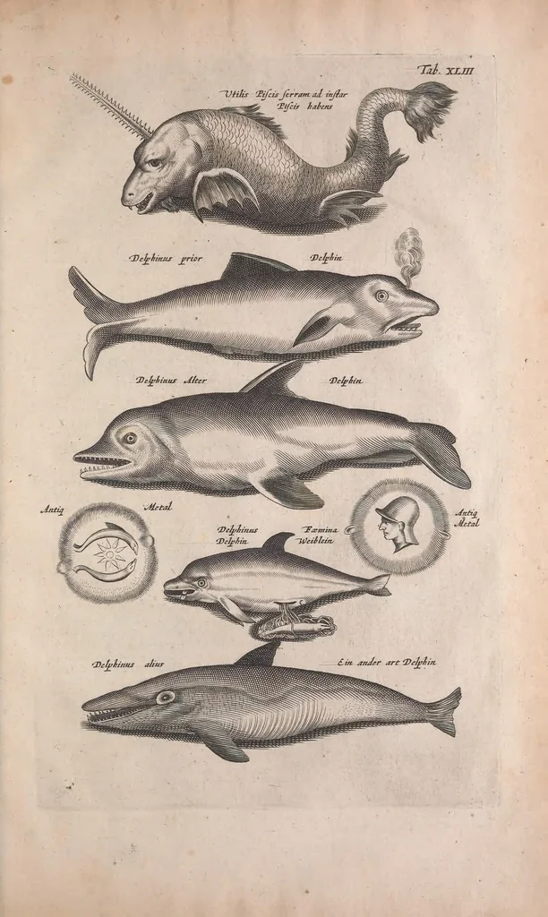 An illustration from Historiae naturalis de quadrupedibus libri : cum aeneis figuris, 1657, leaf 253