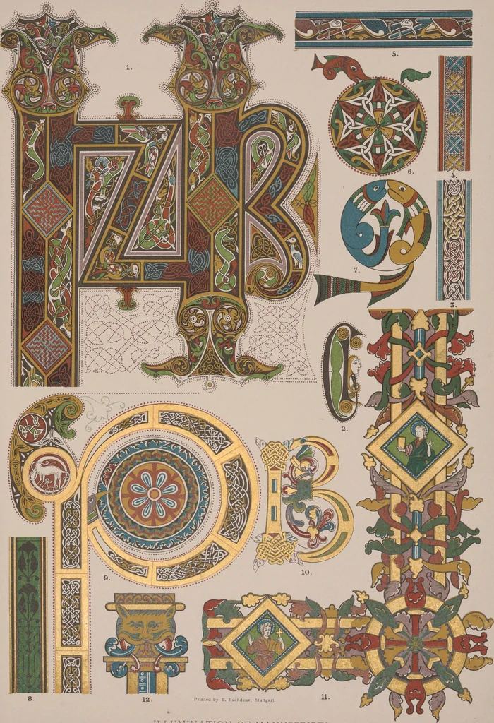 An illustration from Historic styles of ornament, 1898, leaf 104