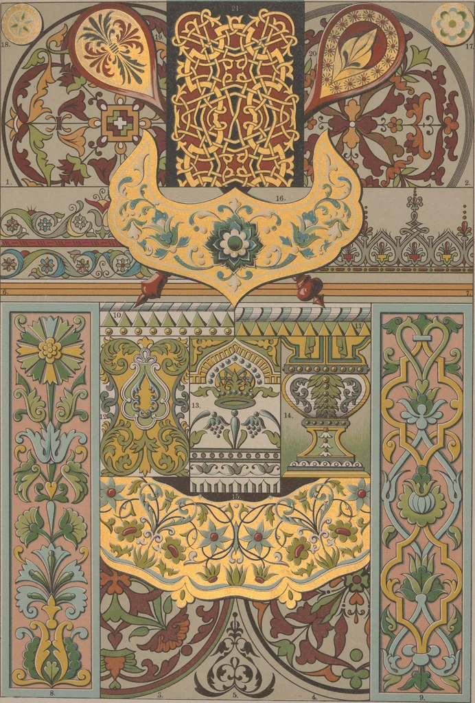 An illustration from Historic styles of ornament, 1898, leaf 126
