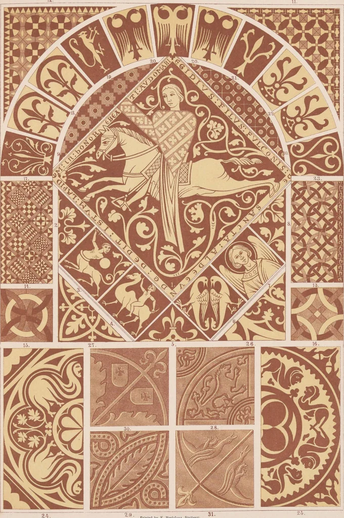 An illustration from Historic styles of ornament, 1898, leaf 140