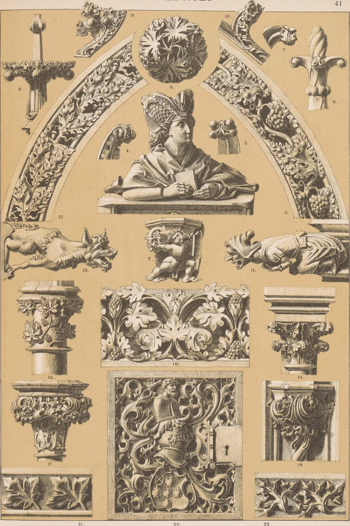 An illustration from Historic styles of ornament, 1898, leaf 150