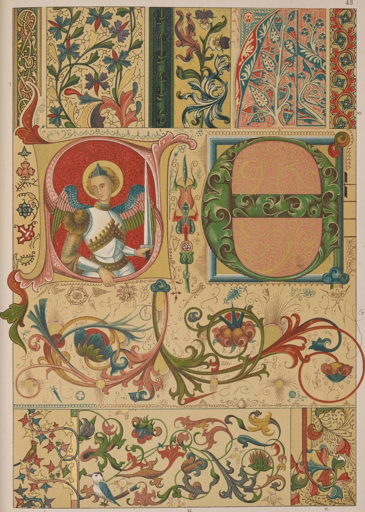 An illustration from Historic styles of ornament, 1898, leaf 156
