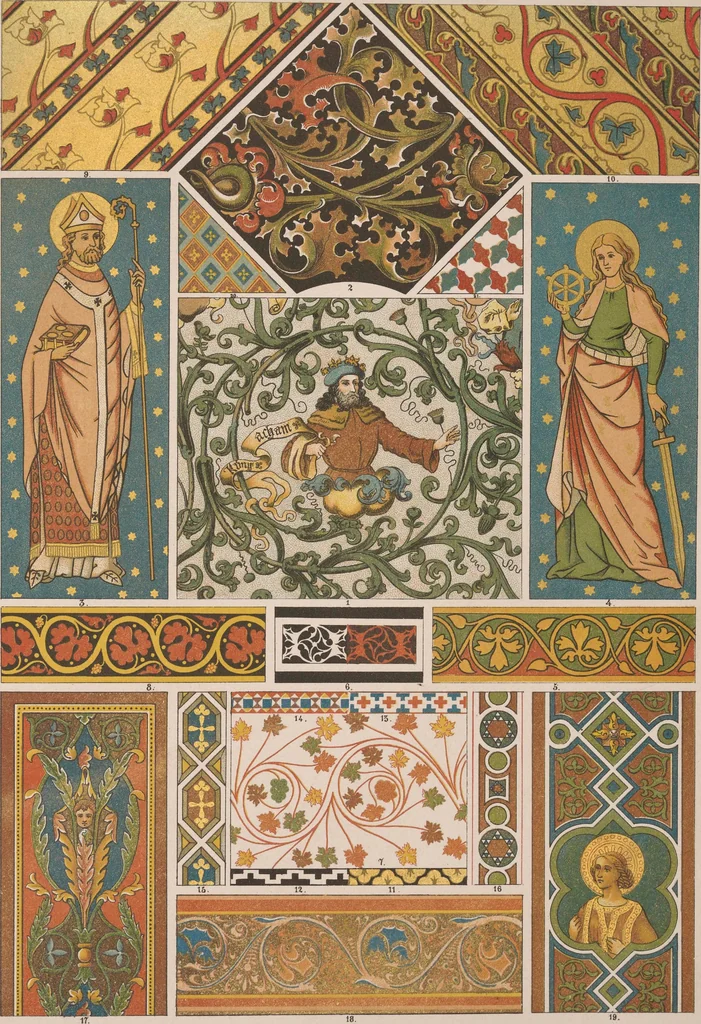 An illustration from Historic styles of ornament, 1898, leaf 158