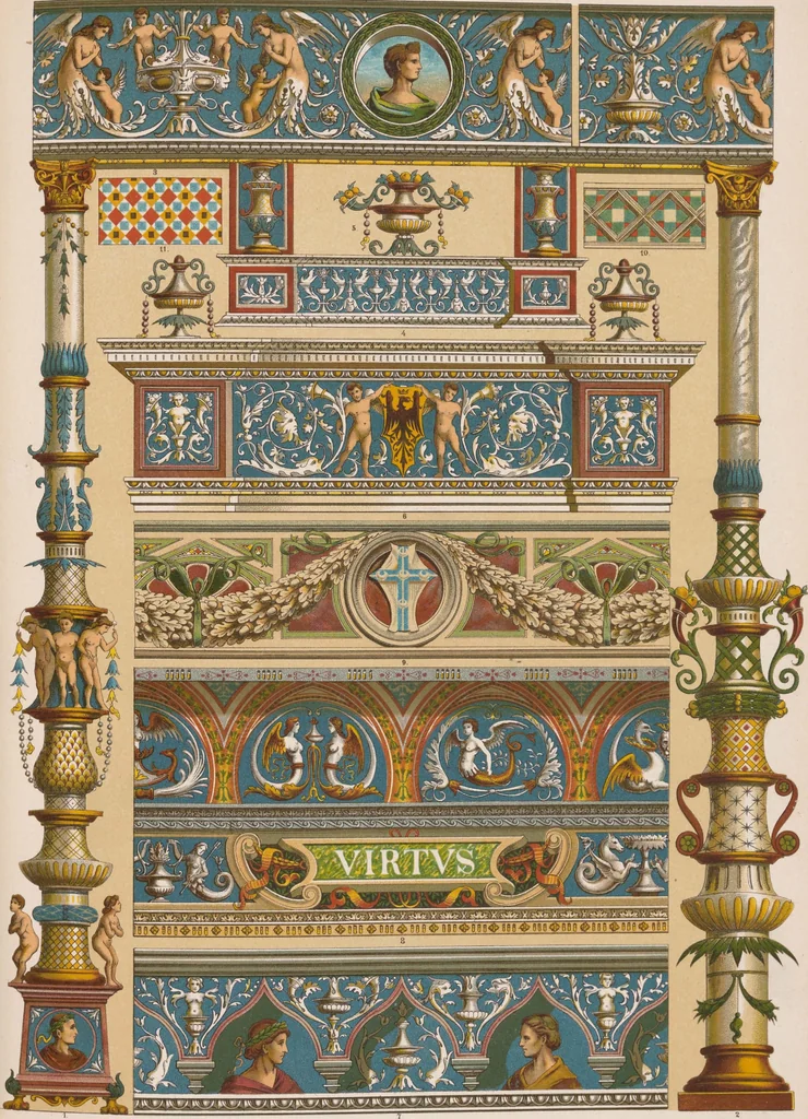 An illustration from Historic styles of ornament, 1898, leaf 168