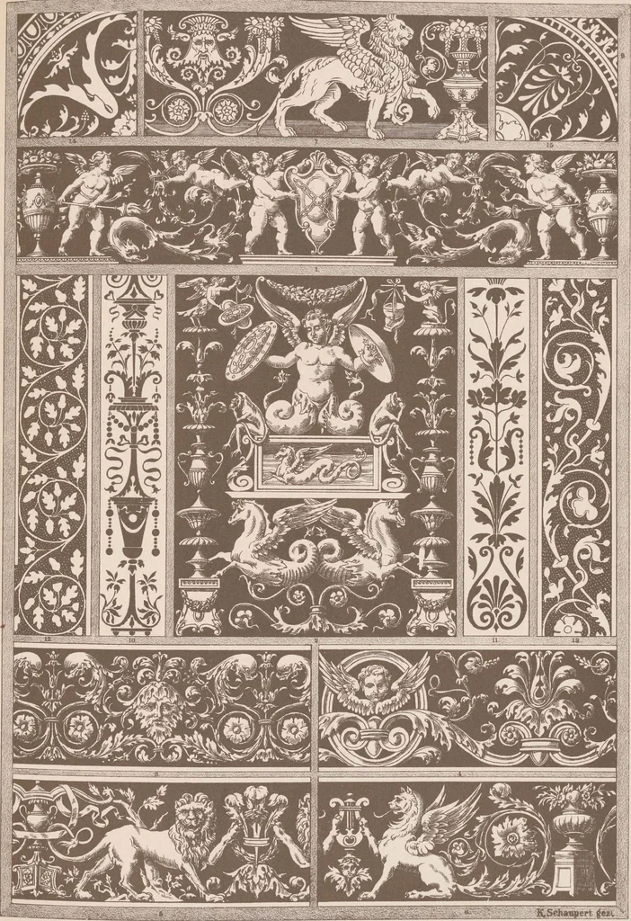An illustration from Historic styles of ornament, 1898, leaf 182