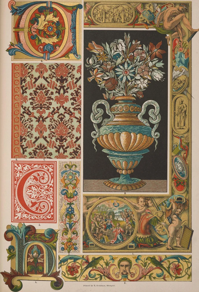 An illustration from Historic styles of ornament, 1898, leaf 188