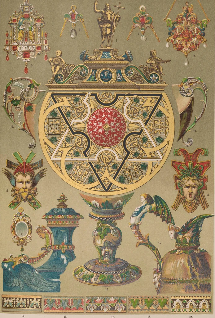 An illustration from Historic styles of ornament, 1898, leaf 200