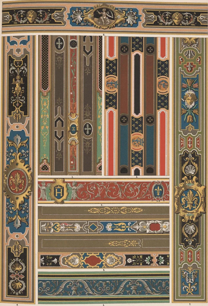 An illustration from Historic styles of ornament, 1898, leaf 216