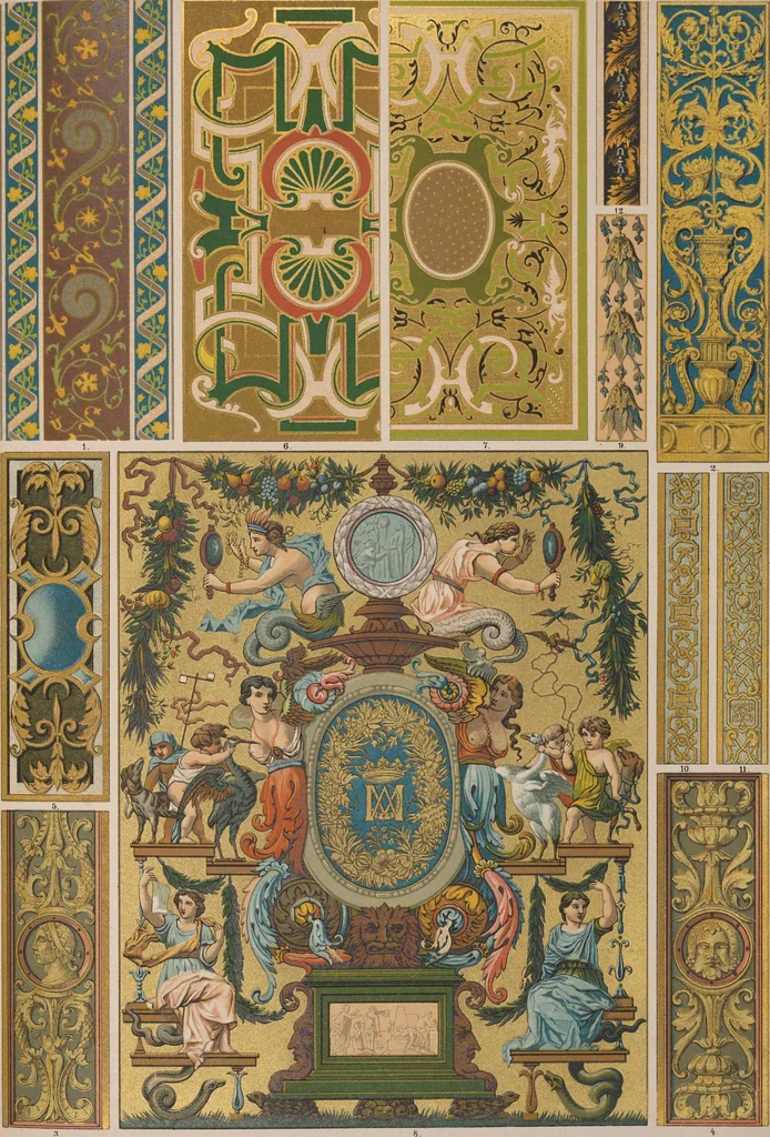 An illustration from Historic styles of ornament, 1898, leaf 222