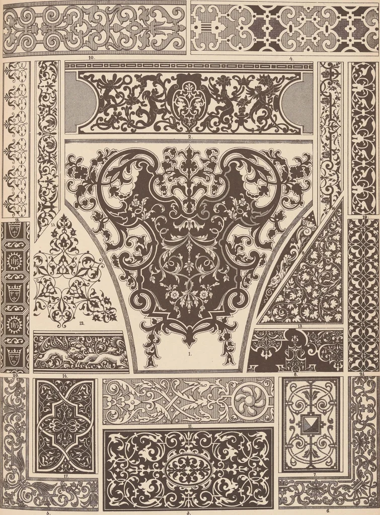An illustration from Historic styles of ornament, 1898, leaf 230