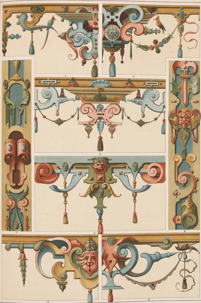 An illustration from Historic styles of ornament, 1898, leaf 264