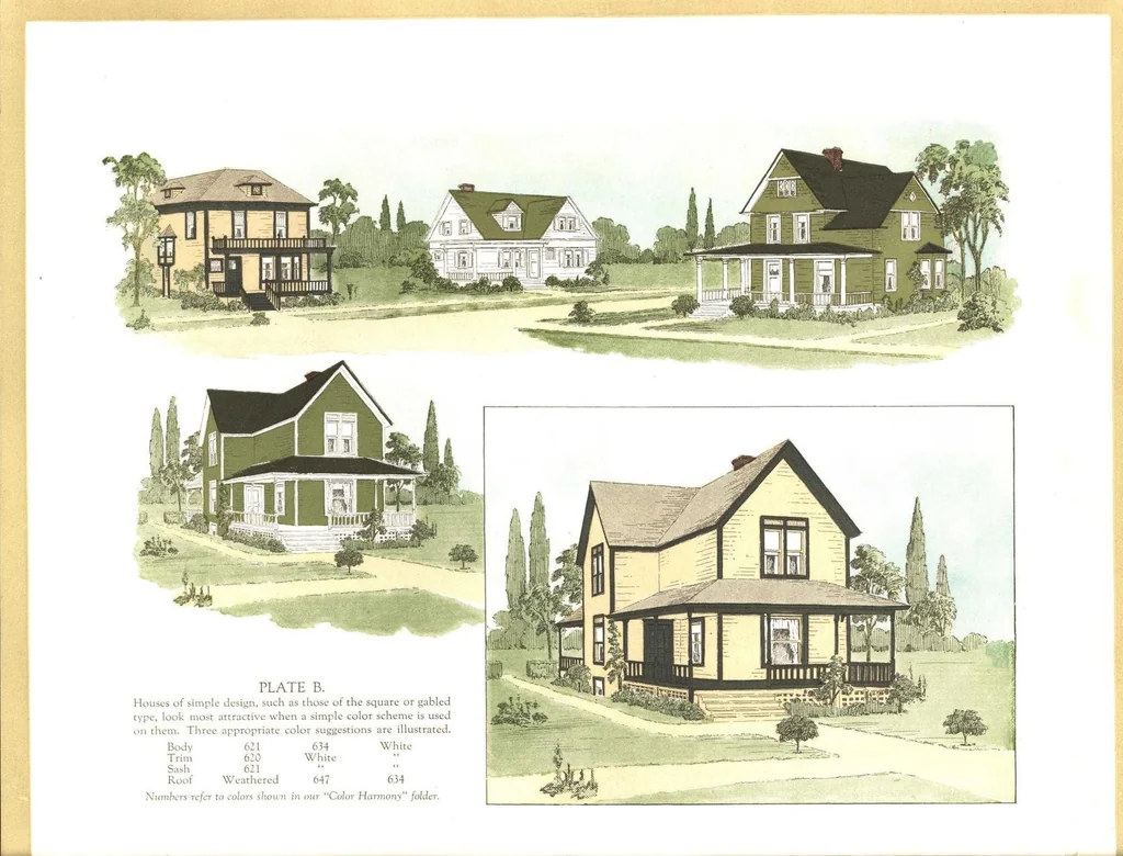 An illustration from Home owner's paint book., 1920, leaf 18