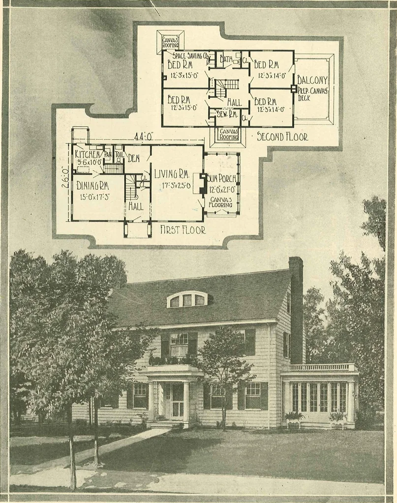 An illustration from Home plan suggestions, 1921, leaf 17