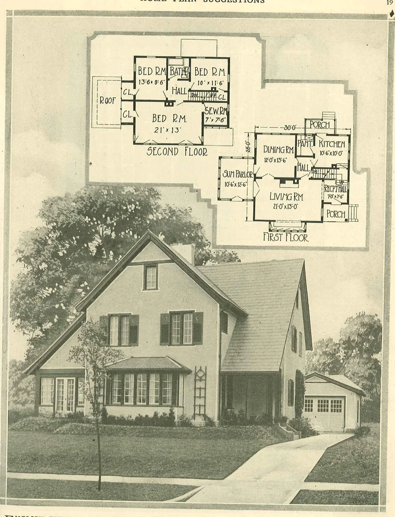 An illustration from Home plan suggestions, 1921, leaf 18