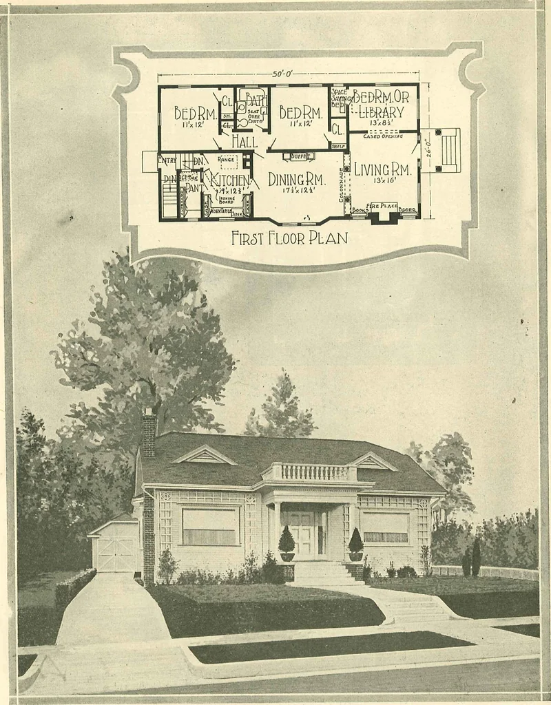 An illustration from Home plan suggestions, 1921, leaf 21