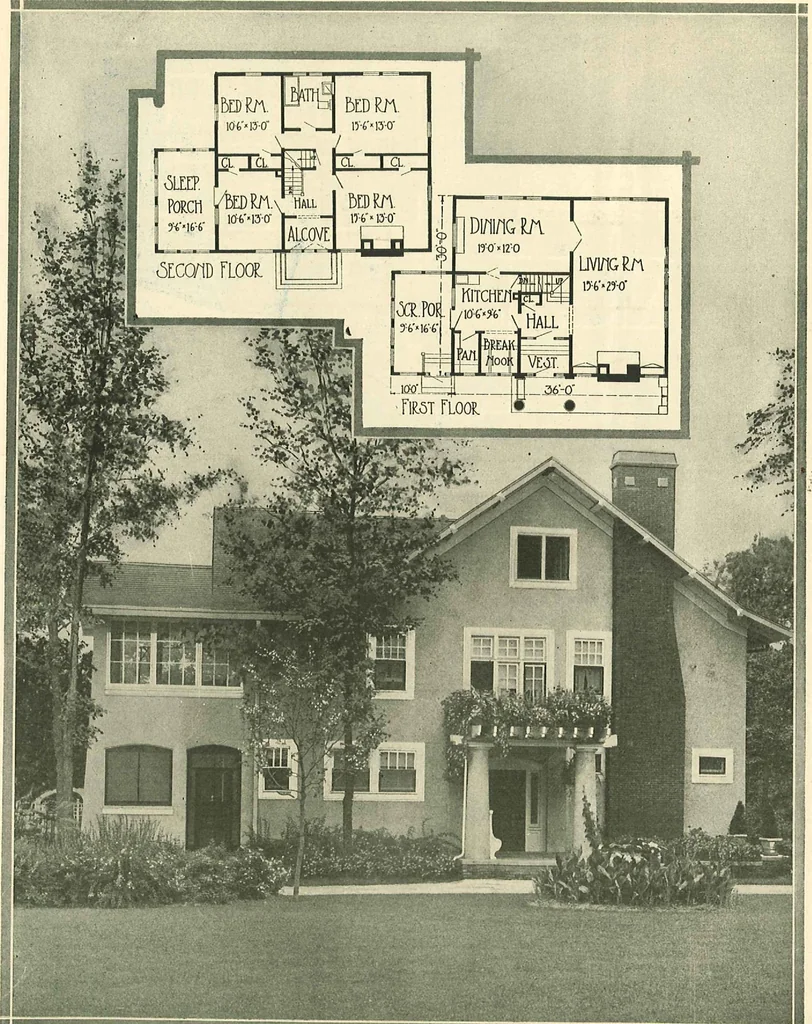 An illustration from Home plan suggestions, 1921, leaf 9