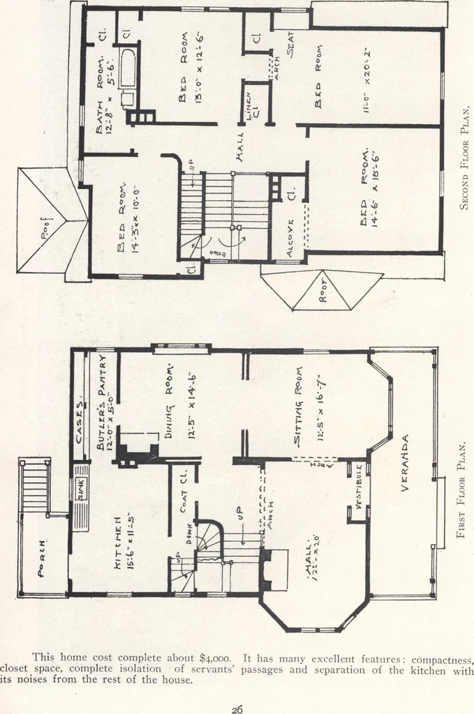 An illustration from Low-cost suburban homes, 3rd ed., 1908, leaf 25